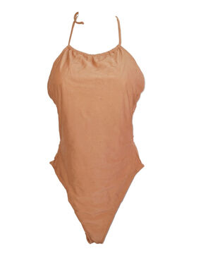 Forever 21 One Piece Swimsuit brown Size L high cut beachwear resortcore
